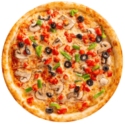 pizza with mushrooms